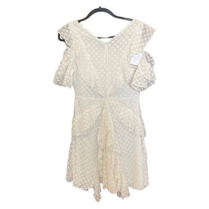 NWT WALTER BAKER White Ruffled Vickie Dress Size 6